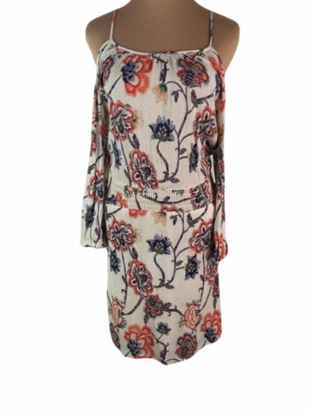 Boston Proper Floral Off-Shoulder Slip Dress